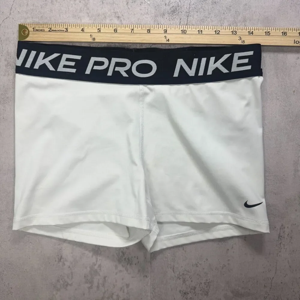 Nike Pro Dri-FIT Compression Shorts Large White
